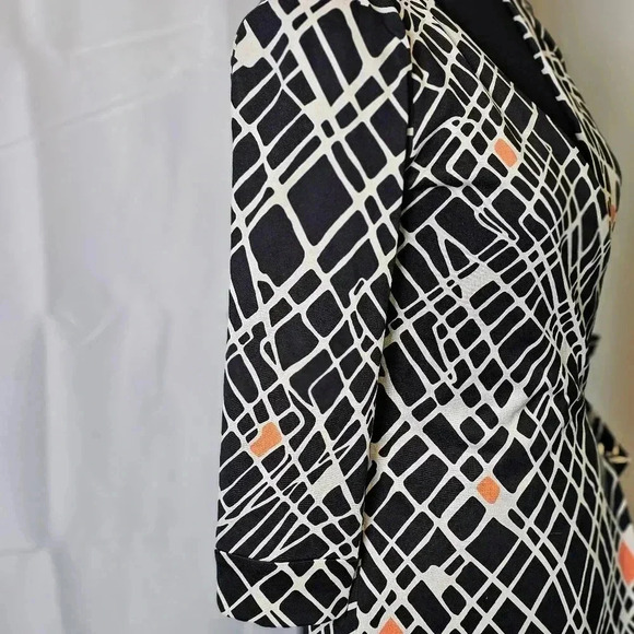 DIANE VON FURSTENBURG DVF 100% Silk Wrap Dress New Julian  Black Orange Sz‎ 0 - Picture 15 of 16